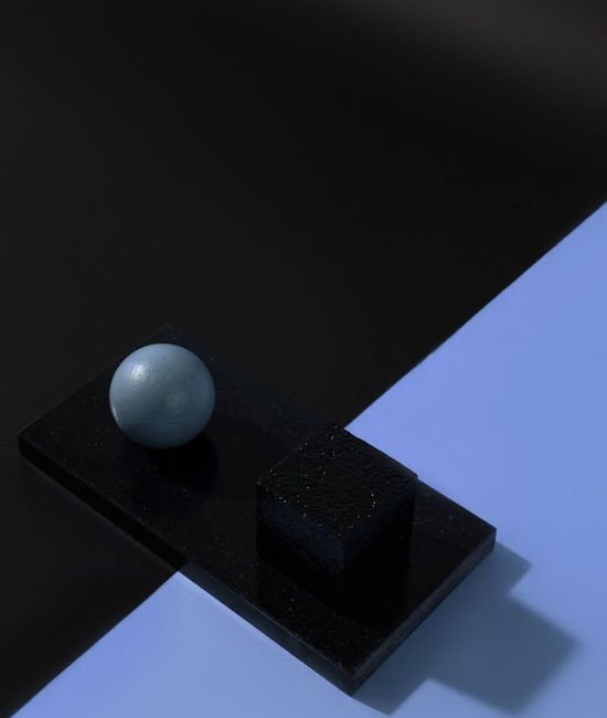 Abstract composition of geometric shapes representing order and routine